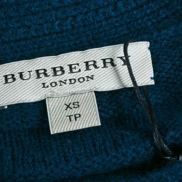 مملوكة مسبقًا Burberry London Blue Cashmere Sweater XS