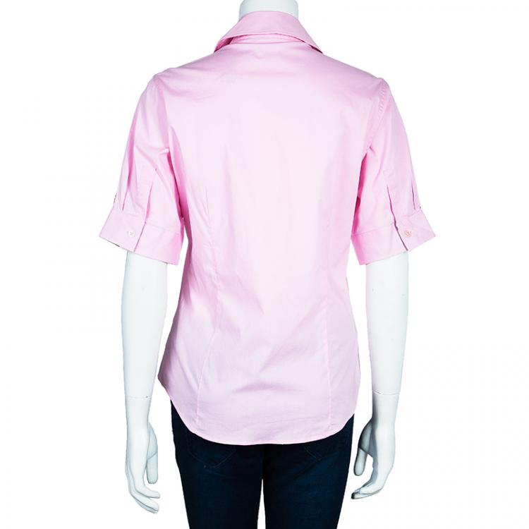 Pre Owned Burberry Pink Cotton Shirt M