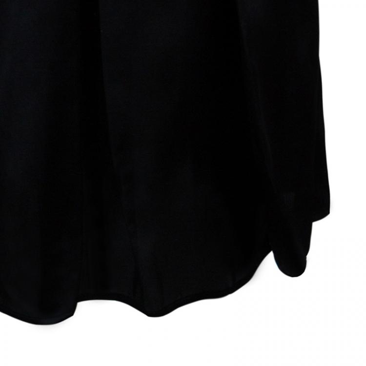 Pre Owned Burberry Black Silk Knee-length Skirt M