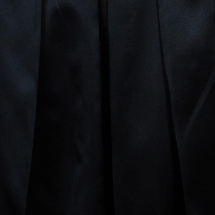 Pre Owned Burberry Black Silk Knee-length Skirt M
