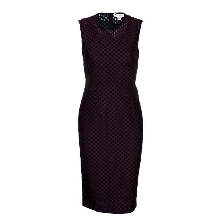 مملوكة مسبقًا Burberry London Plum Claret Dress XS