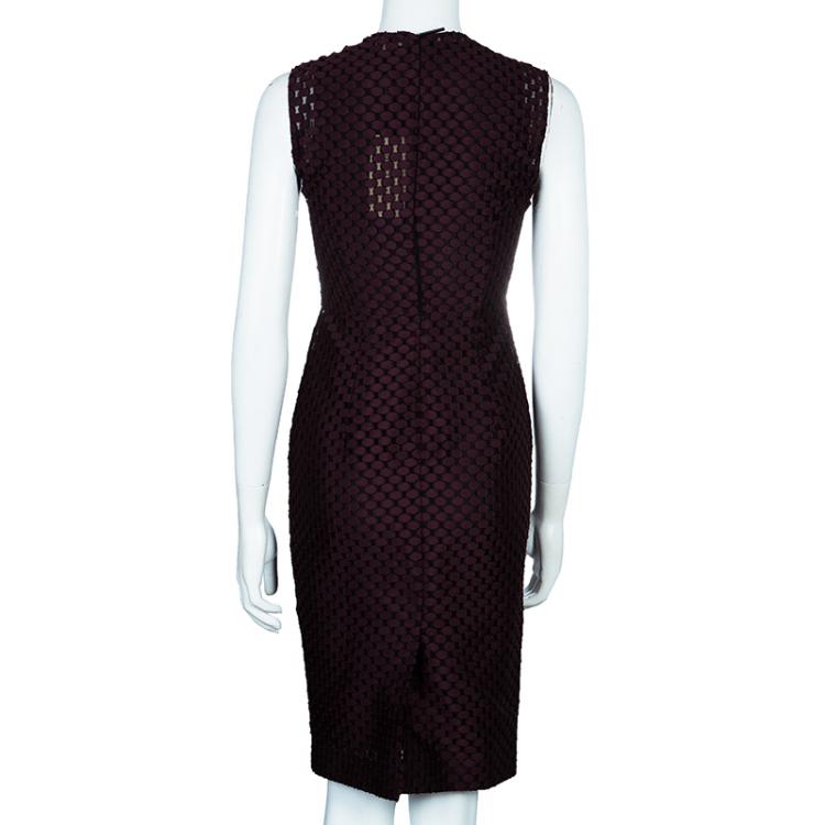 مملوكة مسبقًا Burberry London Plum Claret Dress XS