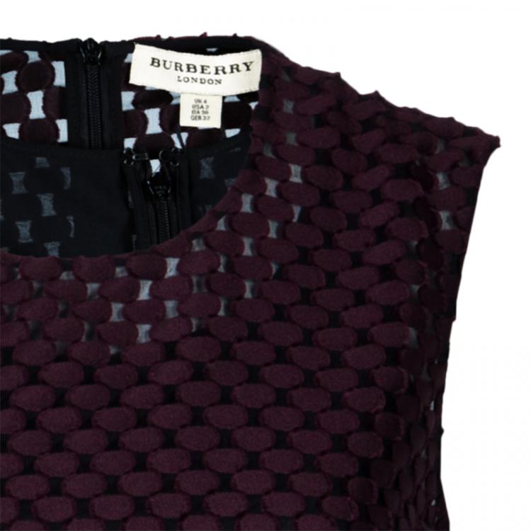 مملوكة مسبقًا Burberry London Plum Claret Dress XS