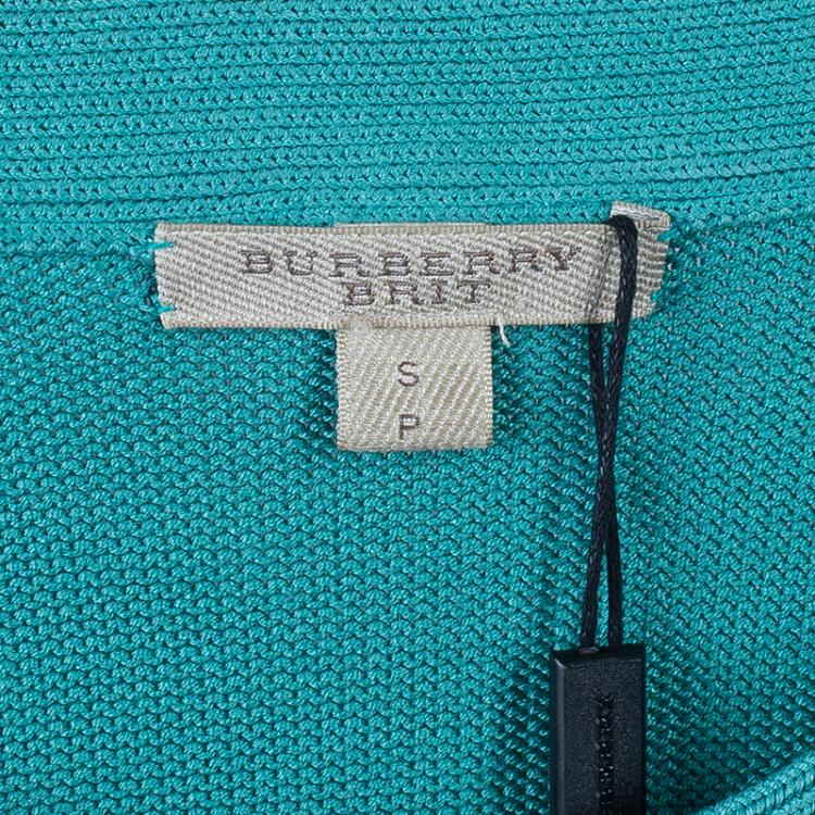 مملوكة مسبقًا Burberry Brit Green and White Gradient Sweater S