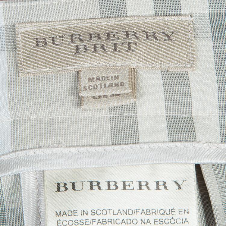 مملوكة مسبقًا Burberry Novacheck Wraparound Pleated Mini Skirt M