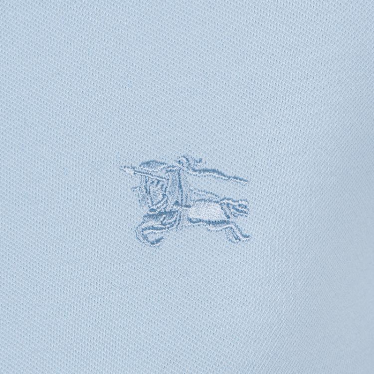 Pre Owned Burberry Brit Light Blue Novacheck Collar Polo Shirt S