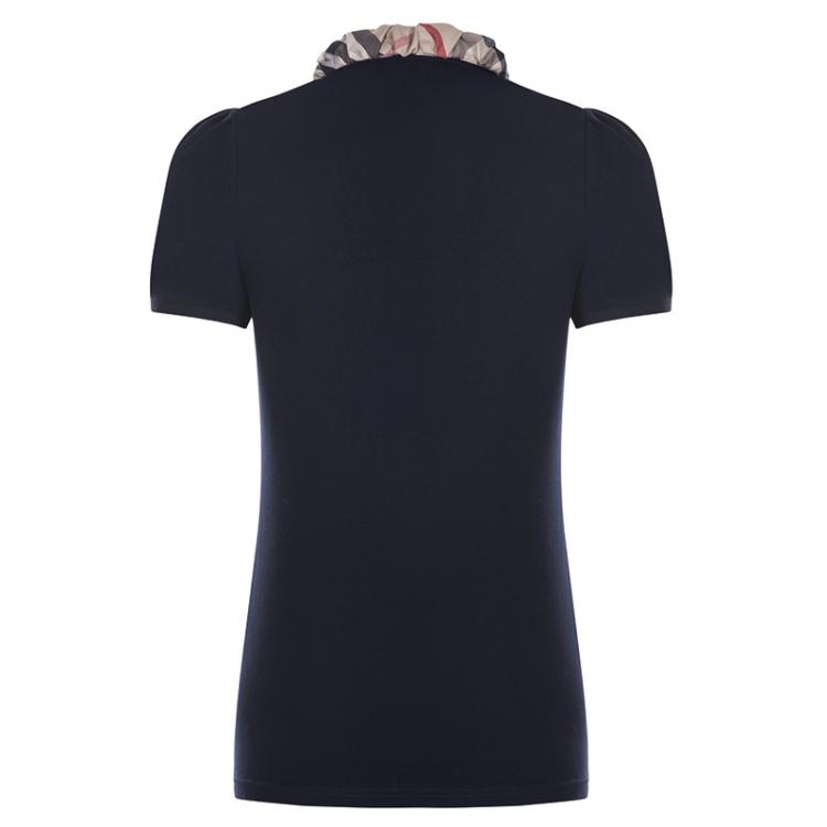 Pre Owned Burberry Brit Navy Blue Novacheck Collar Polo Shirt L