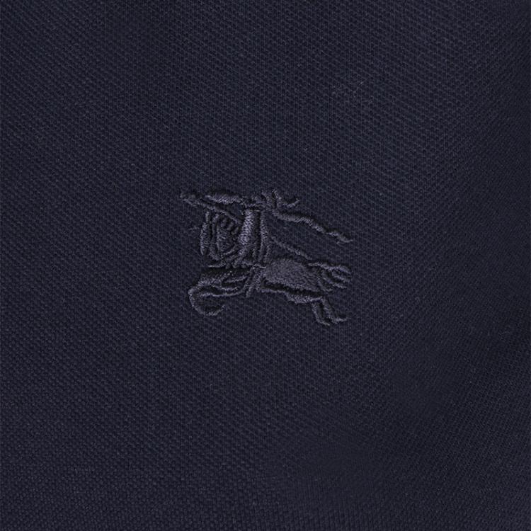 Pre Owned Burberry Brit Navy Blue Novacheck Collar Polo Shirt L