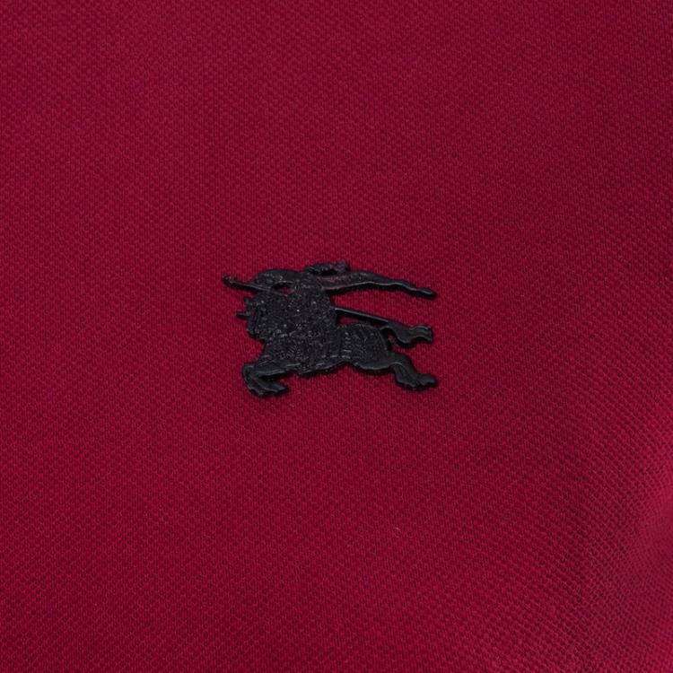 Pre Owned Burberry Brit Red Short Sleeve Polo Shirt M