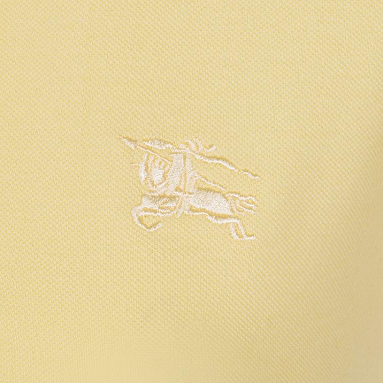 Pre Owned Burberry Brit Yellow Novacheck Collar Polo Shirt S
