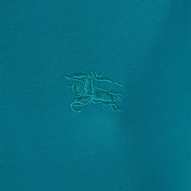 Pre Owned Burberry Brit Turquoise Novacheck Collar Polo Shirt S