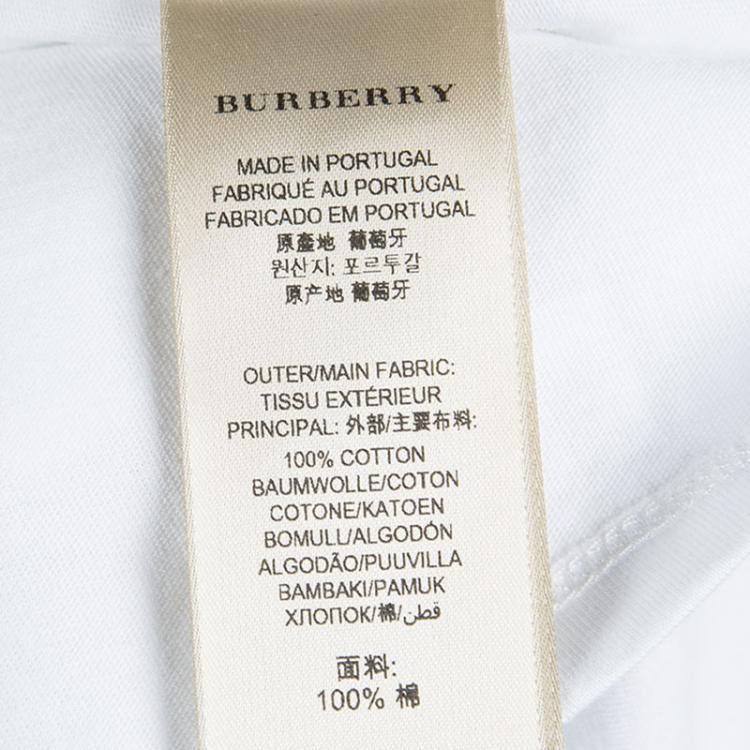 مملوكة مسبقًا Burberry Brit White Cotton Lace Trim Detail T-Shirt XL
