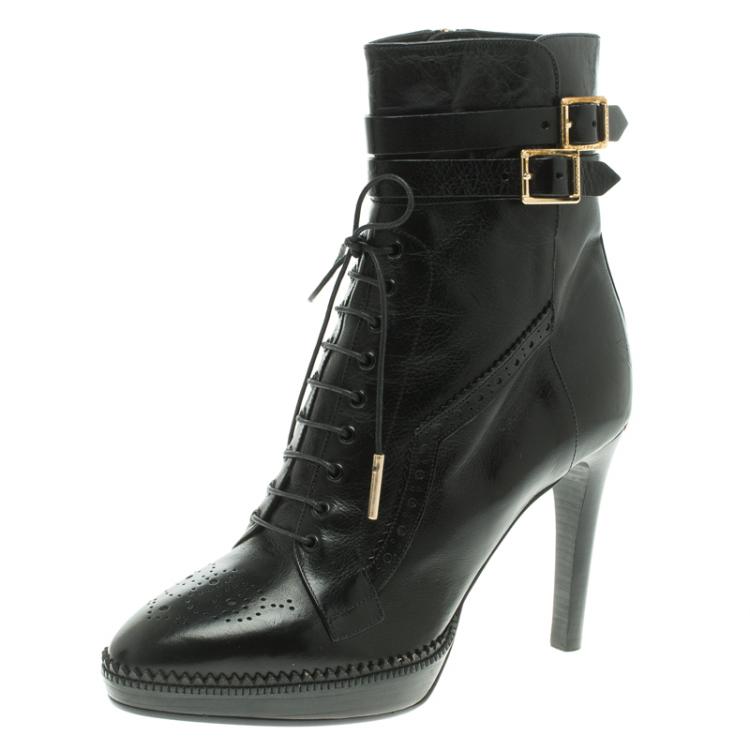 Burberry brogue deals platform ankle boots