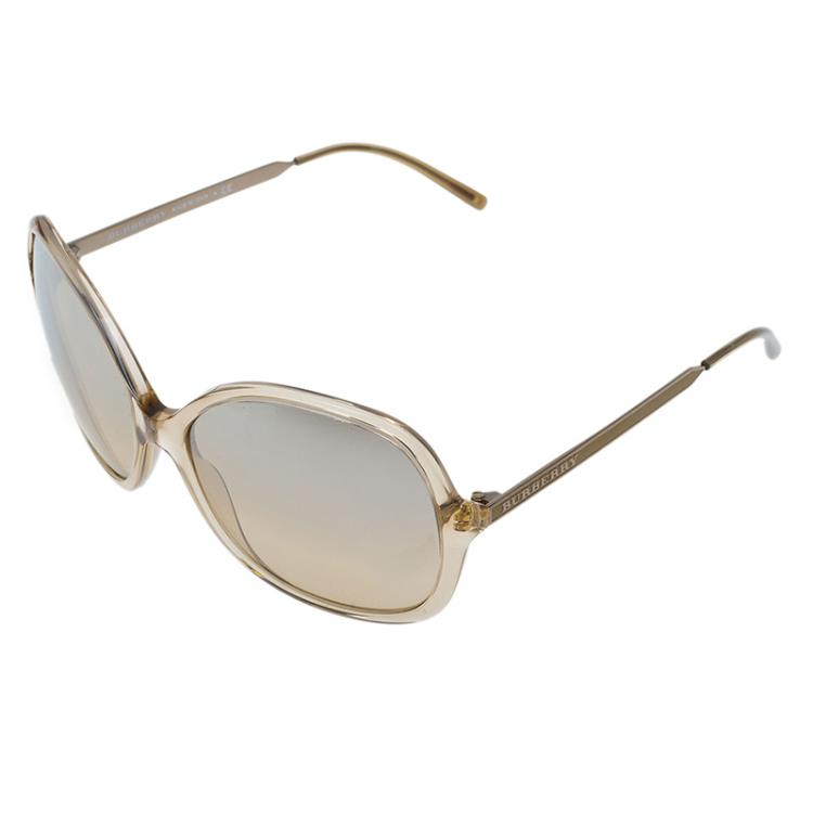 مملوكة مسبقًا Burberry Brown Oversized Round Sunglasses