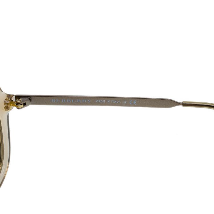 مملوكة مسبقًا Burberry Brown Oversized Round Sunglasses