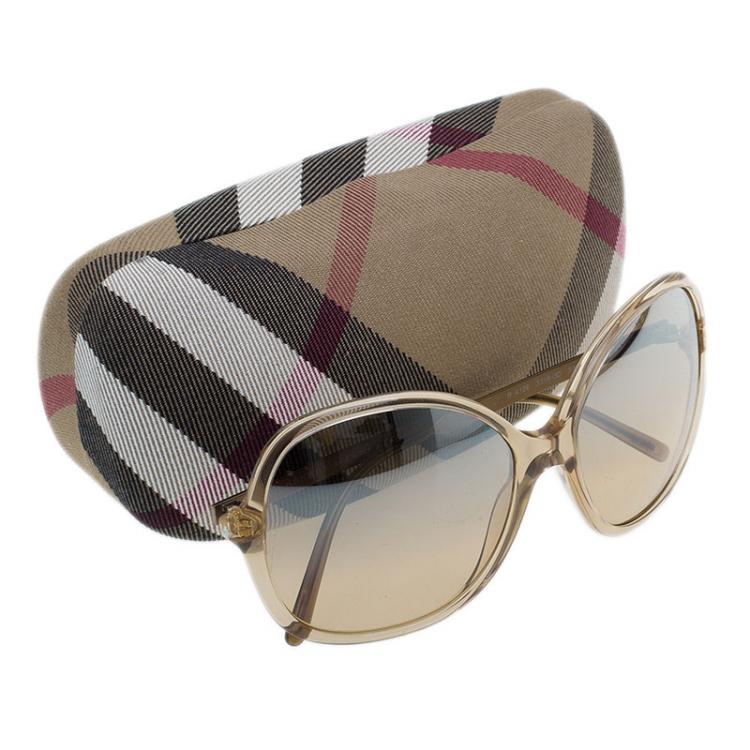مملوكة مسبقًا Burberry Brown Oversized Round Sunglasses
