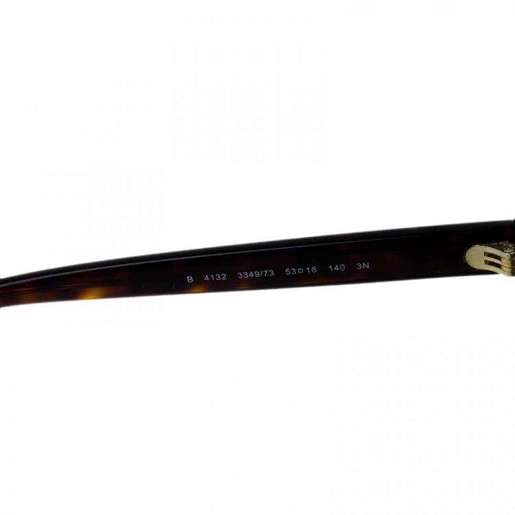 مملوكة مسبقًا Burberry Brown Leopard Frame B4132 Sunglasses
