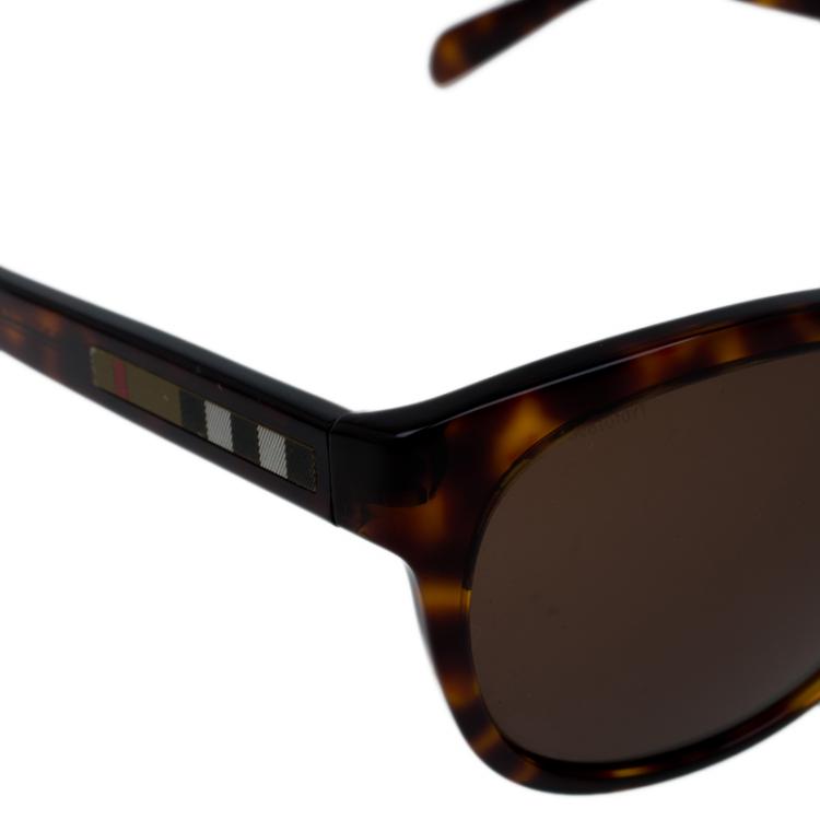 مملوكة مسبقًا Burberry Brown Leopard Frame B4132 Sunglasses