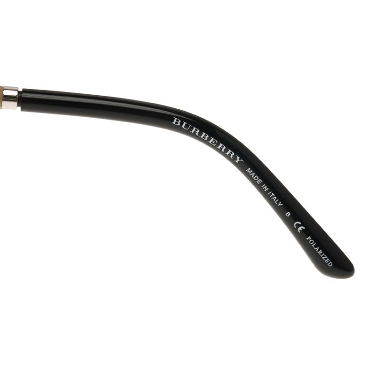 مملوكة مسبقًا Burberry Black Novacheck Wrapped Square Sunglasses  