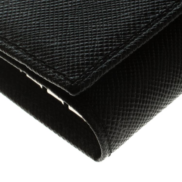 Pre Owned حافظة 4 مفاتيح بربري جلد سوداء