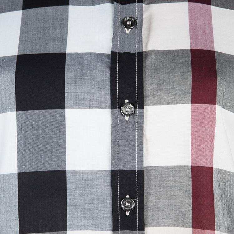 مملوكة مسبقًا Burberry Brit Beige Novacheck Cotton Long Sleeve Button Front Shirt  M