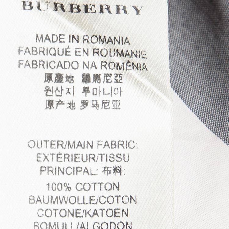 مملوكة مسبقًا Burberry Brit Beige Novacheck Cotton Long Sleeve Button Front Shirt  M