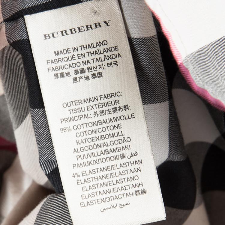 Pre Owned Burberry Brit Beige Novacheck Cotton Long Sleeve Button Front Shirt S