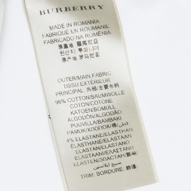 Pre Owned Burberry Brit White Cotton Long Sleeve Button Front Shirt XS