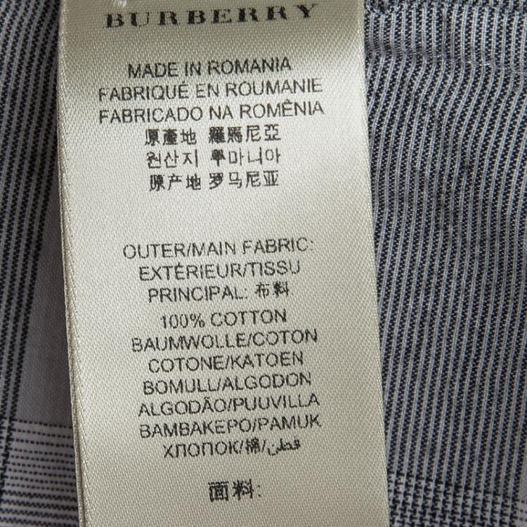 مملوكة مسبقًا Burberry Brit Pale Pink Checked Cotton Long Sleeve Button Front Shirt M