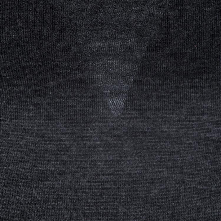 Pre Owned Burberry Brit Grey Novacheck Cuff Detail Sweater M