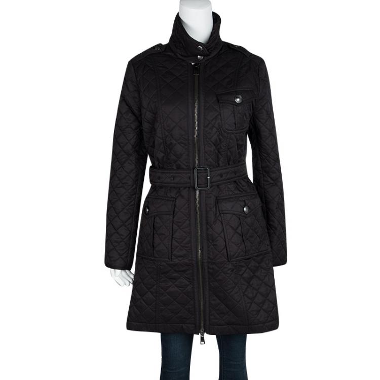 Burberry black clearance diamond quilted jacket