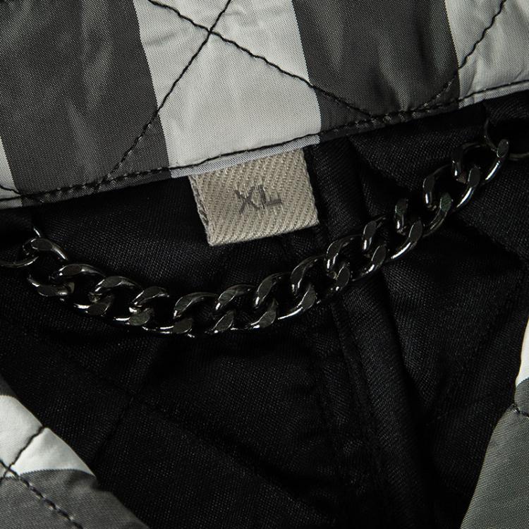 Pre Owned Burberry Brit Checked Diamond Quilted Belted Jacket XL