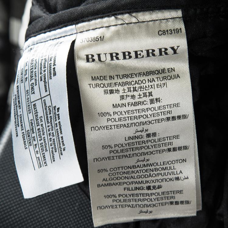 Pre Owned Burberry Brit Checked Diamond Quilted Belted Jacket XL