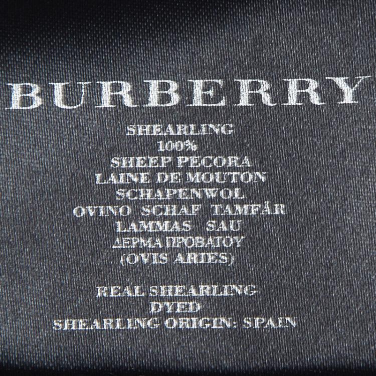 Pre Owned Burberry Prorsum Black Sheep Shearling Jacket S
