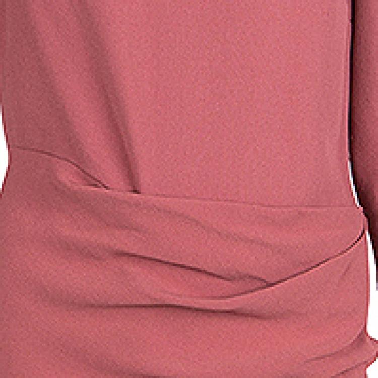 Pre Owned Burberry Prorsum Peony Pink Floral Strap Detail Draped Dress M 