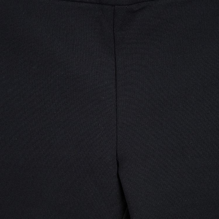 Pre Owned Burberry London Black Knit Satin Trim Zip Detail Leggings S