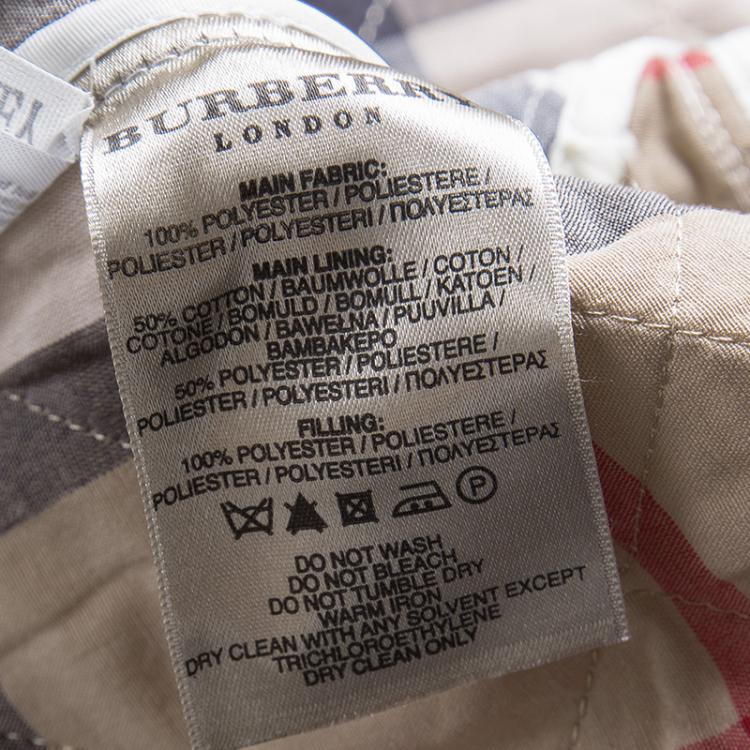 Pre Owned Burberry Brit White Diamond Quilted Button Front Jacket XS