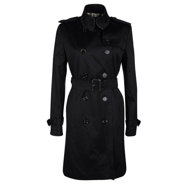 Burberry London Black Cotton Belted Trench Coat S Burberry | TLC