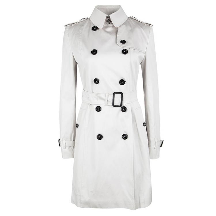 Burberry London Beige Double Ted, Burberry London White Trench Coat Womens