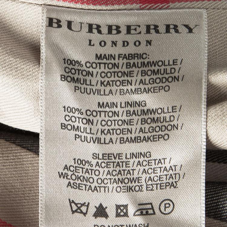 Pre Owned Burberry London Beige Double Breasted Belted Trench Coat XS