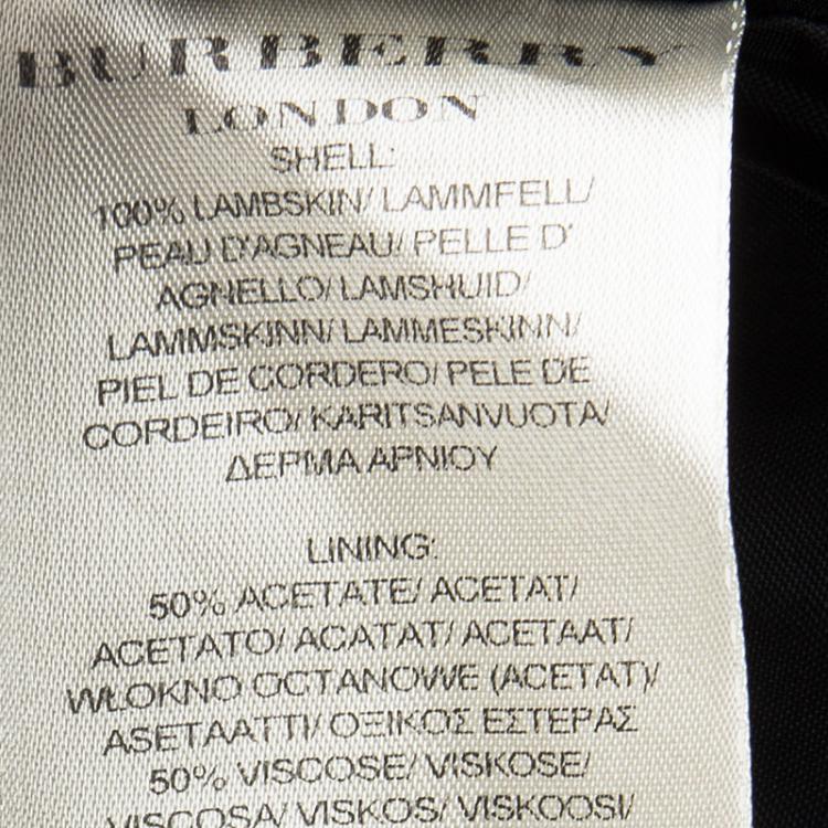 مملوكة مسبقًا Burberry London Metallic Diamond Patterned Lambskin Belted Trench Coat M