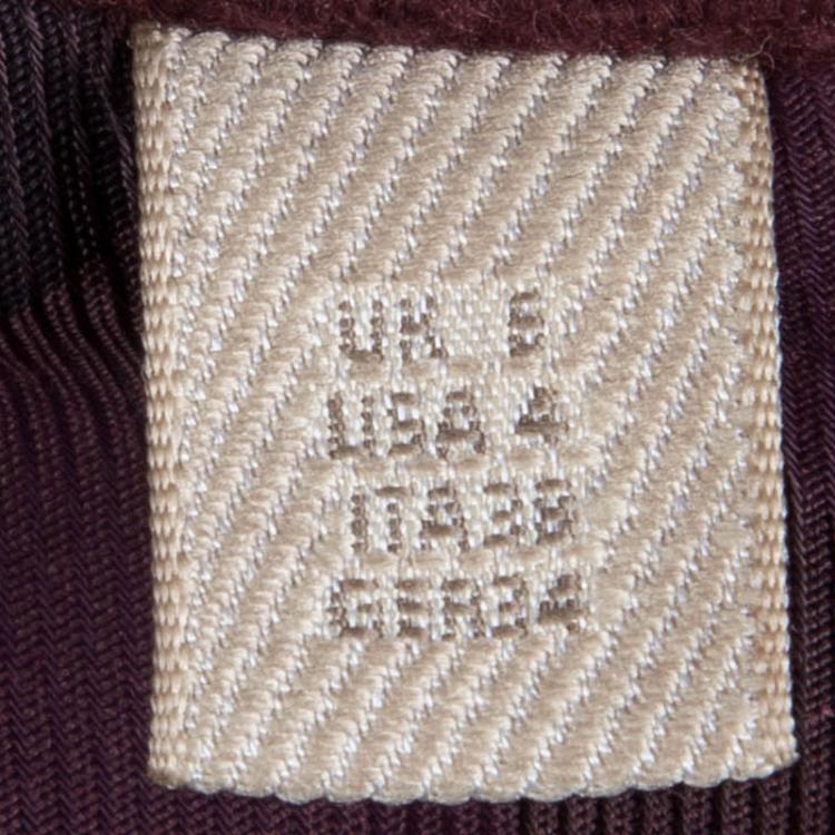 Pre Owned Burberry Brit Burgundy Wool Coat S