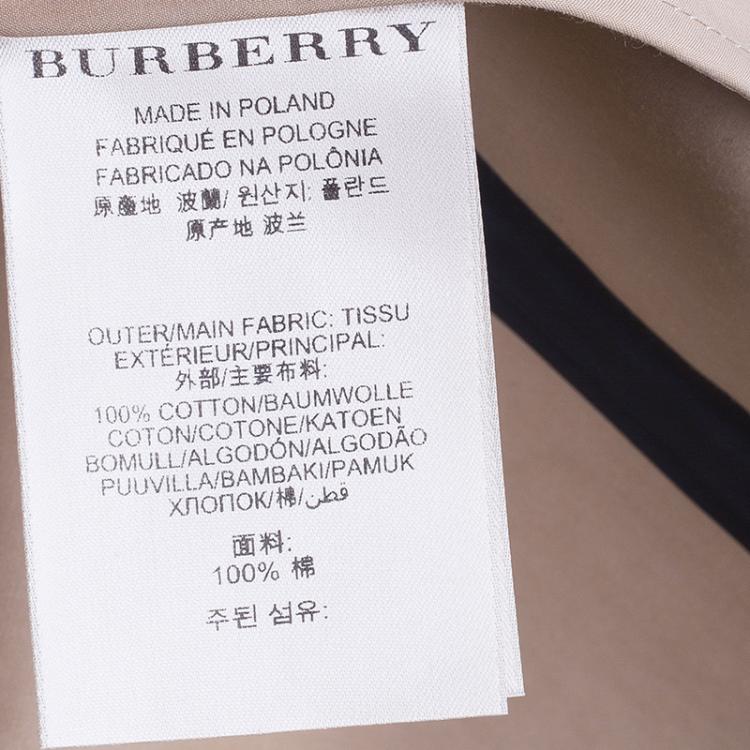 Pre Owned Burberry Chartreuse Yellow Bondedcotton Trenchcoat XS