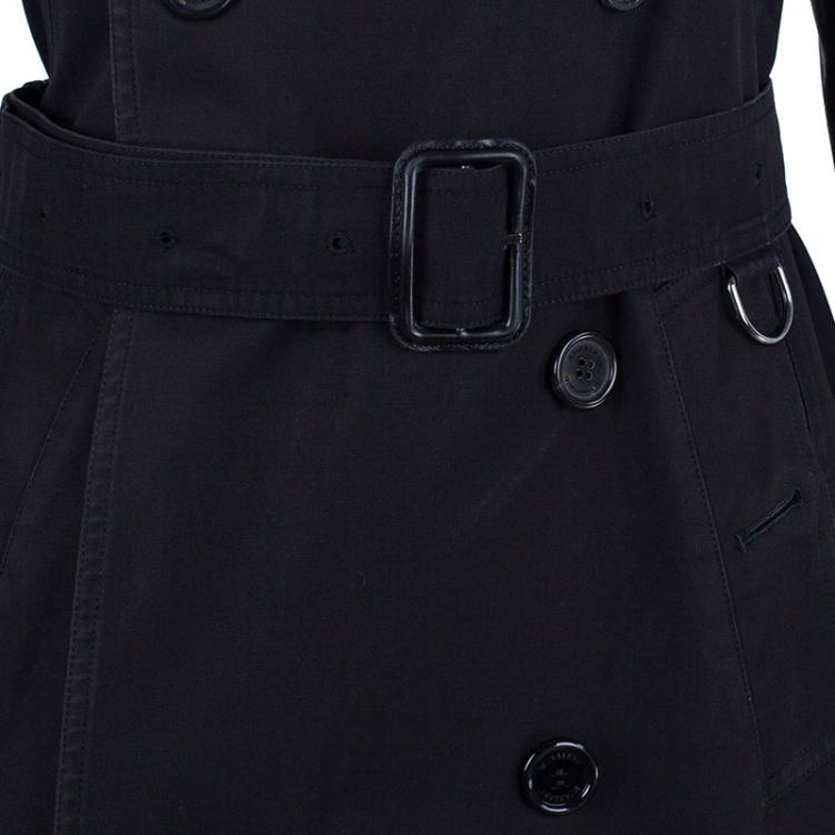 مملوكة مسبقًا Burberry Black Kensington Long Heritage Trench Coat S