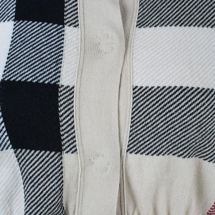 Pre Owned Burberry Novacheck Knit Cardigan S