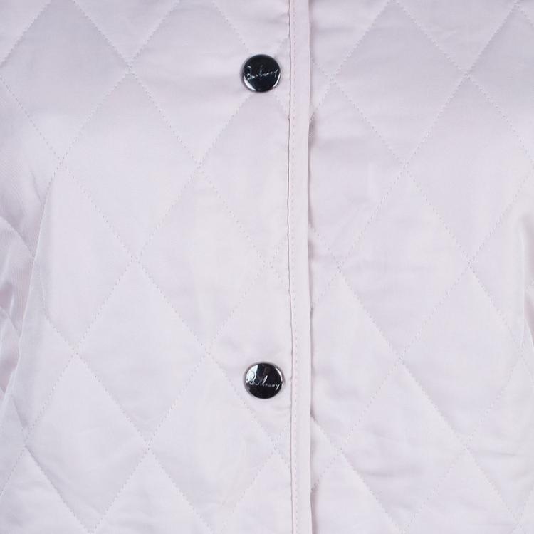 Pre Owned Burberry Nude/Pink Diamond Quilted Jacket L