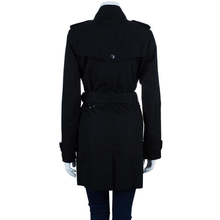 Pre Owned Burberry Black Long Heritage Trench Coat M