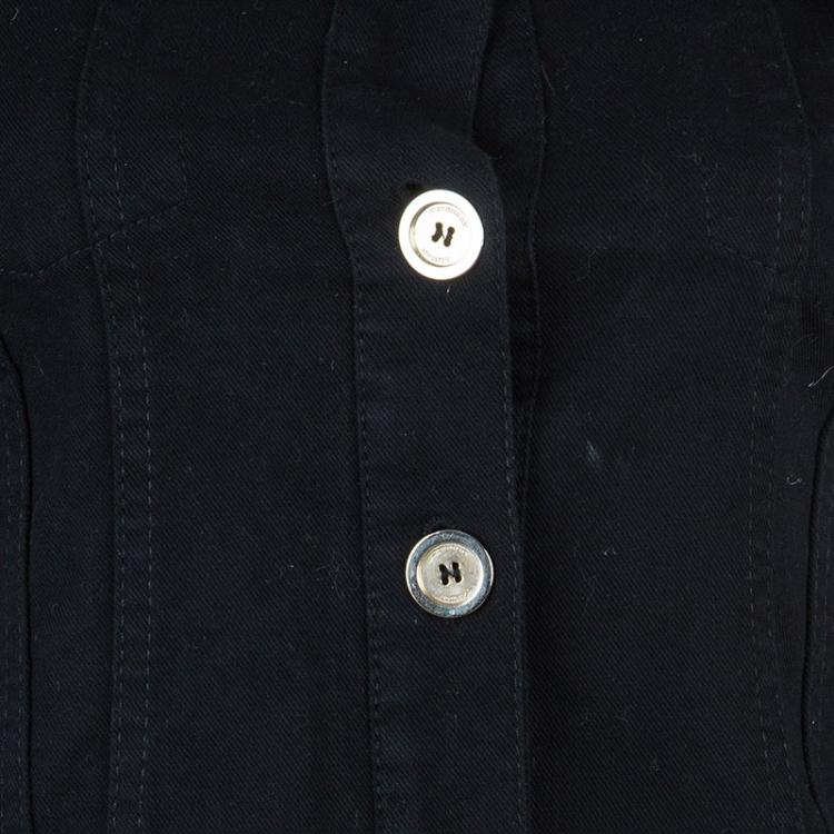 Pre Owned Burberry London Black Denim Jacket S