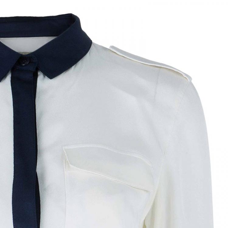 مملوكة مسبقًا Burberry Colorblock Silk Shirt S
