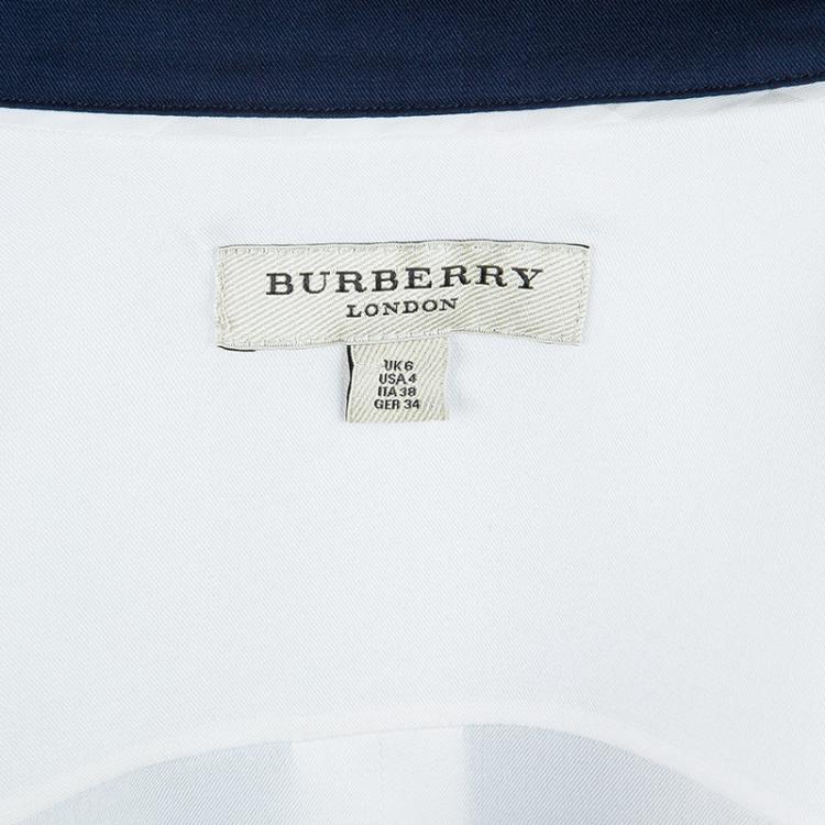 مملوكة مسبقًا Burberry Colorblock Silk Shirt S